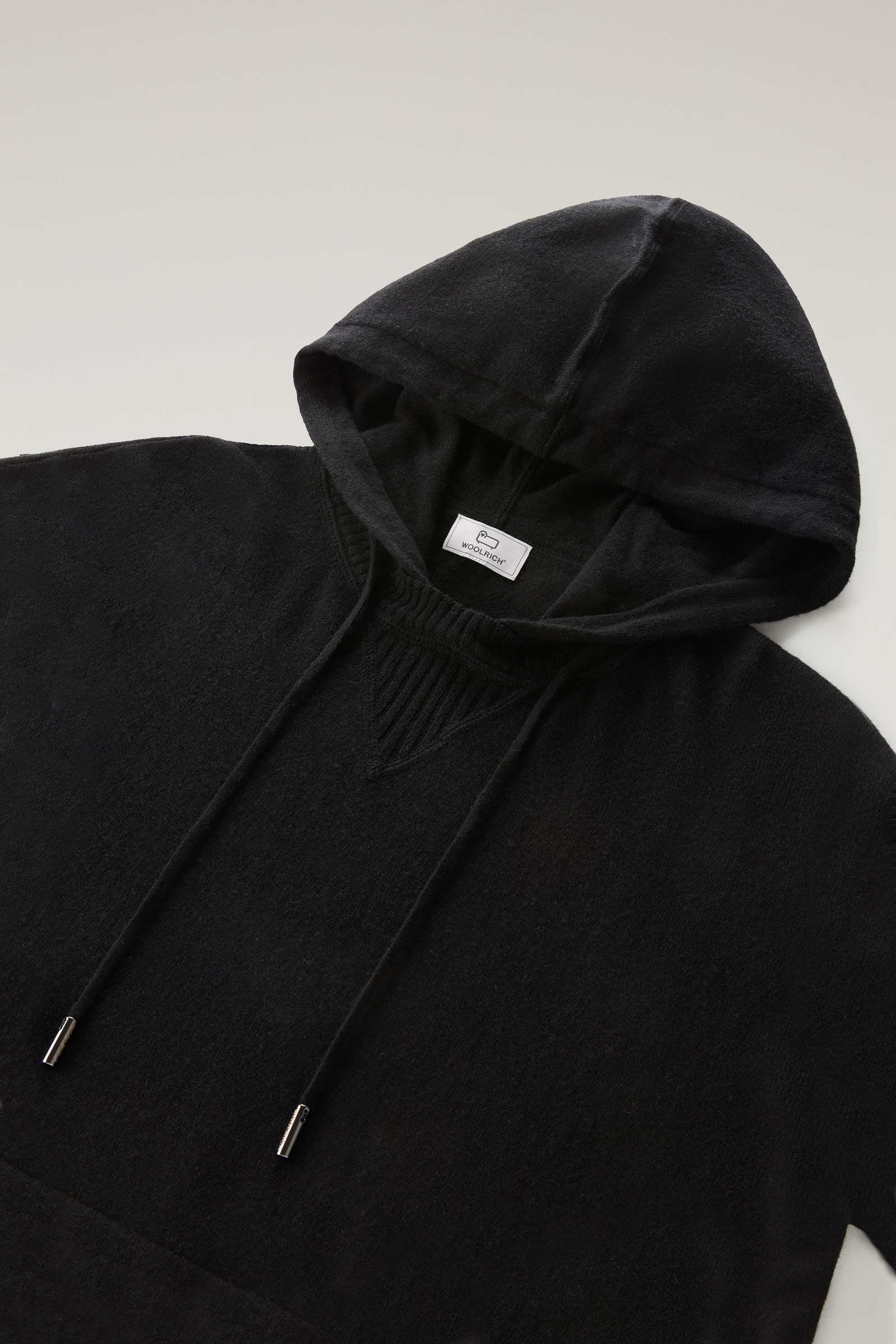 Maille en laine mélangée avec capuche noir photo 6 | Woolrich