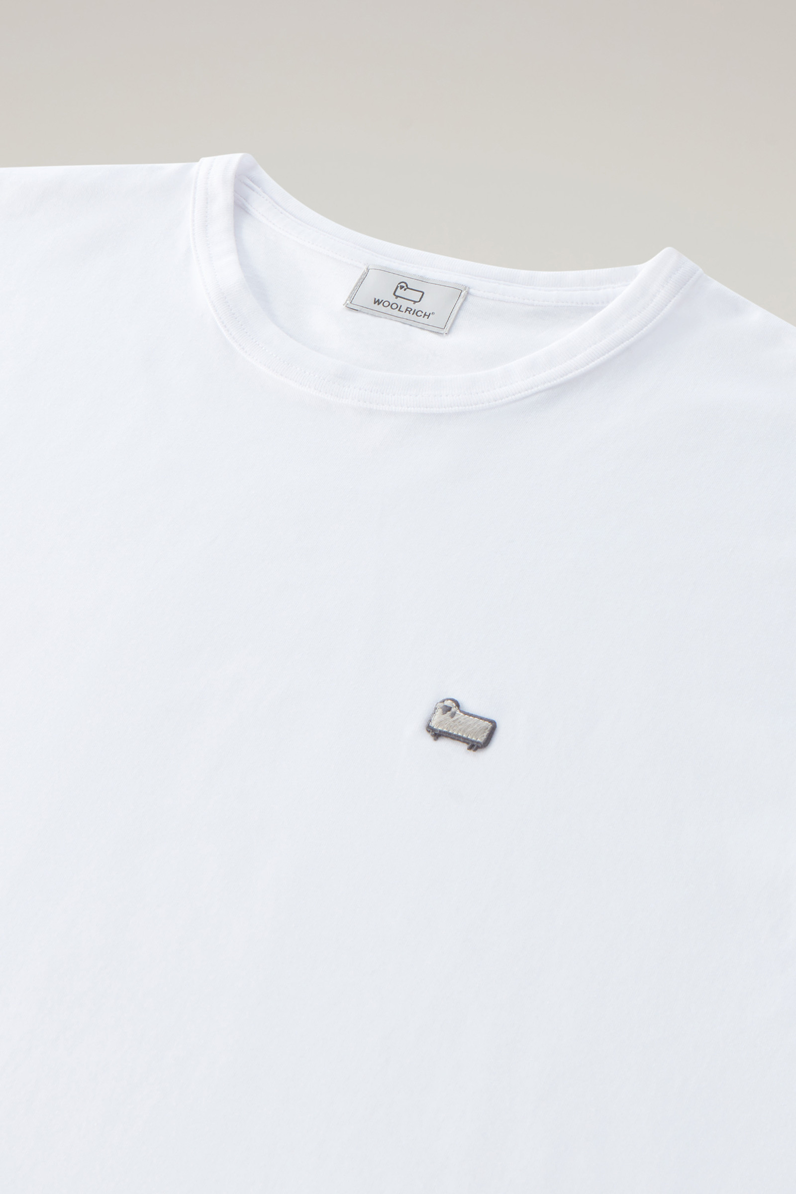 T-shirt Sheep en pur coton blanc photo 6 | Woolrich