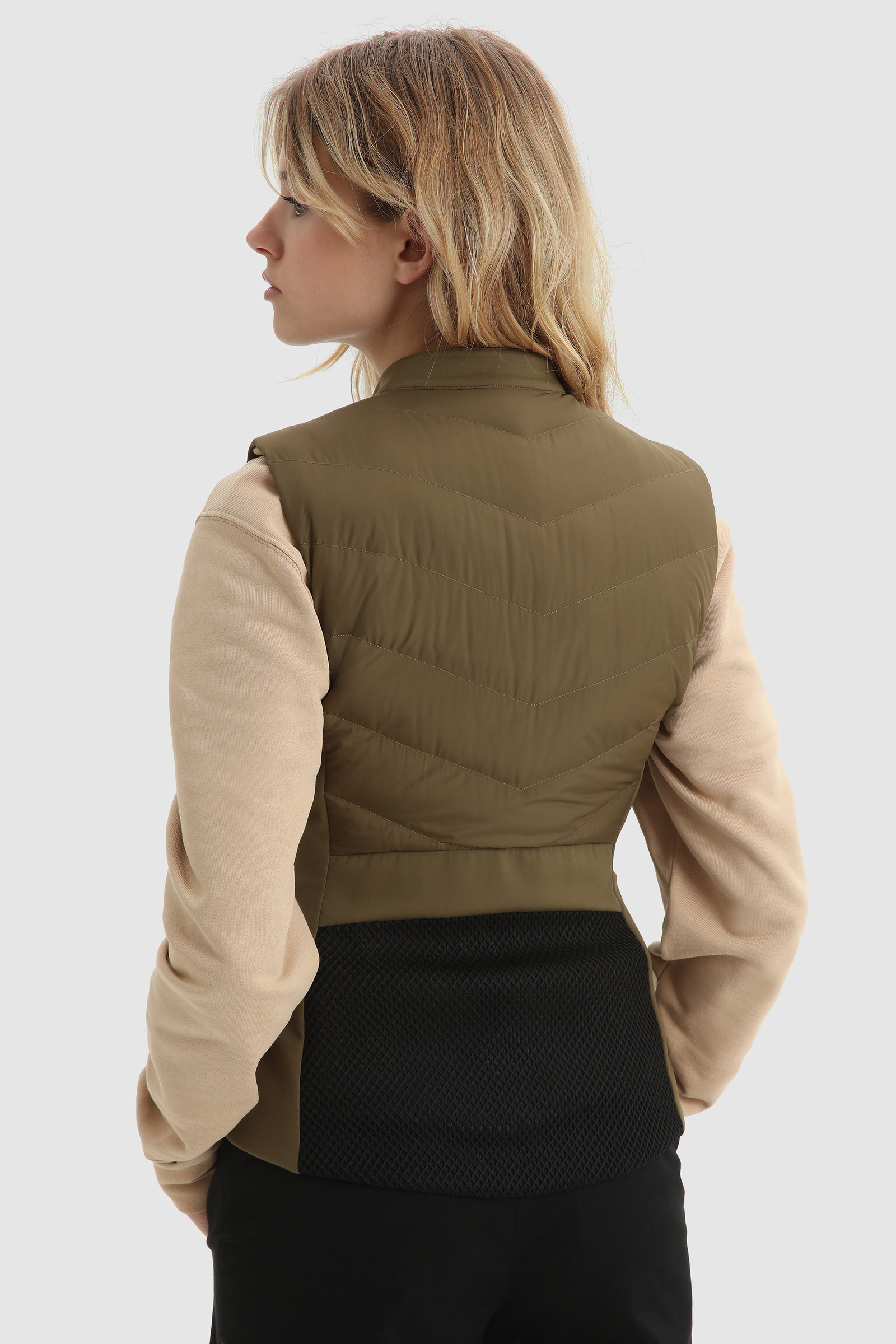 Chaleco Juniata con acolchado chevrón verde photo 3 | Woolrich