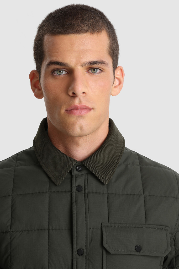 Wattiertes Overshirt Hunt aus Stretch-Stoff