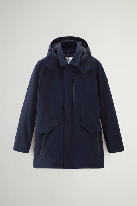 Barrow Mac Mantel aus Tech Softshell Blau photo 2 | Woolrich