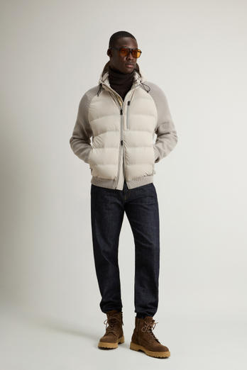 Hybrid Jacket in Stretch Nylon with Matte Finish Gray | Woolrich