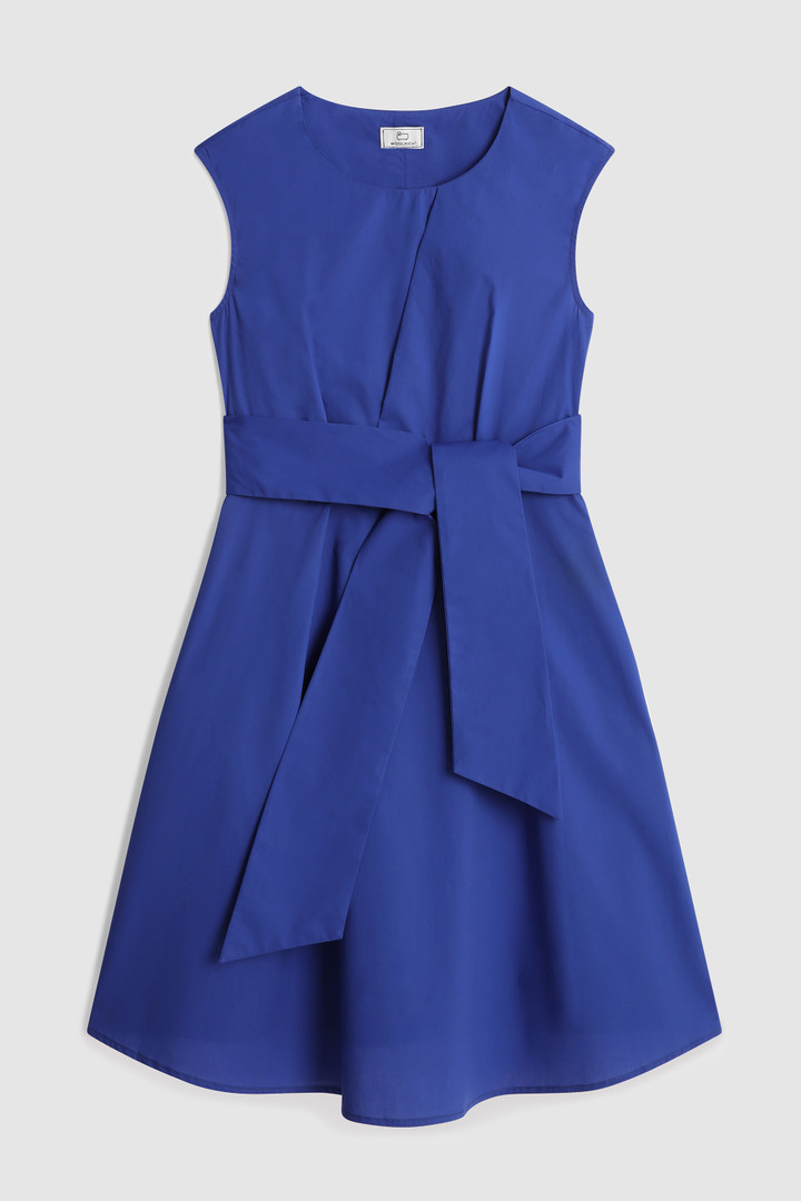 Short Dress in Cotton Poplin Blue photo 4 | Woolrich