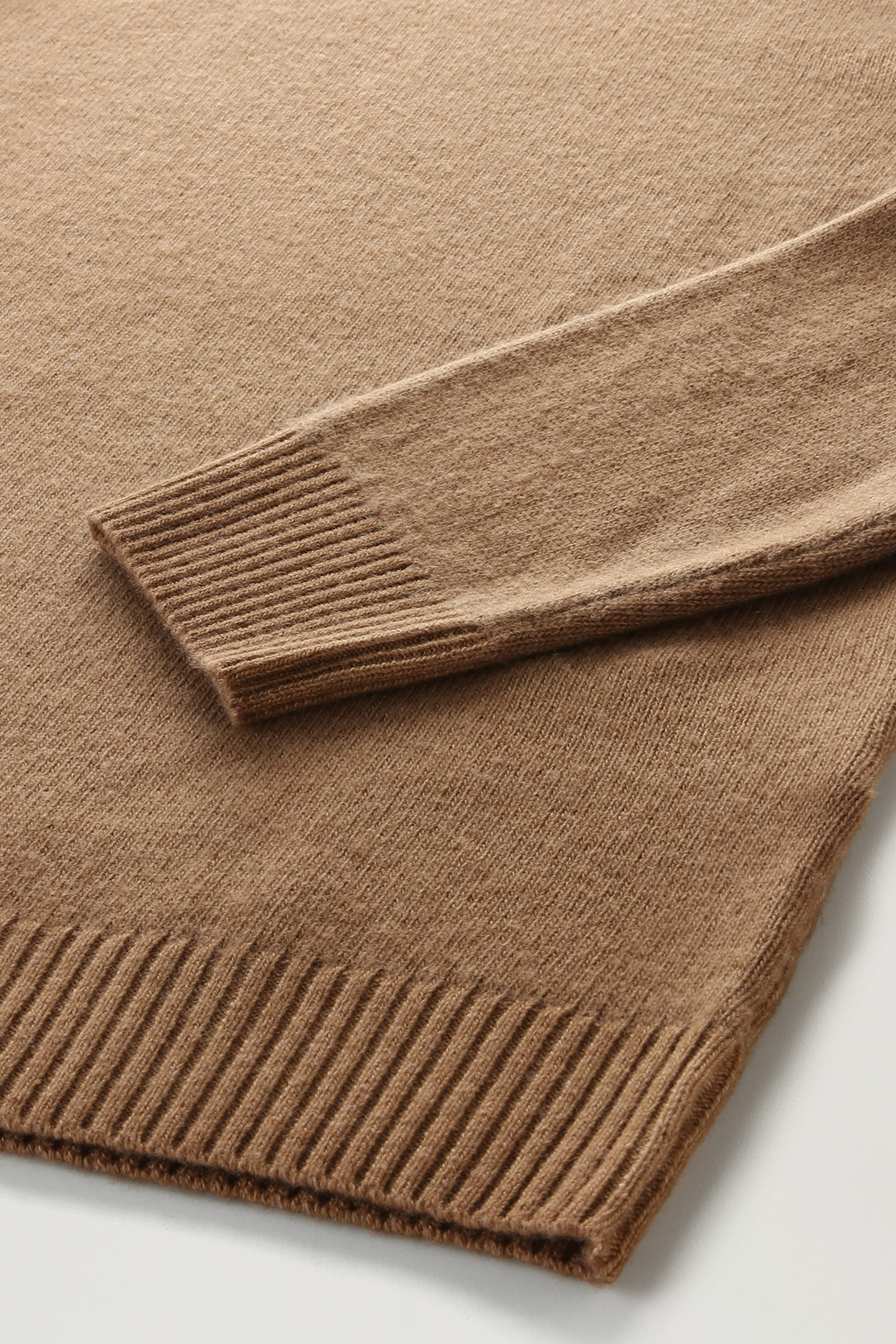 Garment-dyed Crewneck Virgin Wool Sweater Brown photo 7 | Woolrich