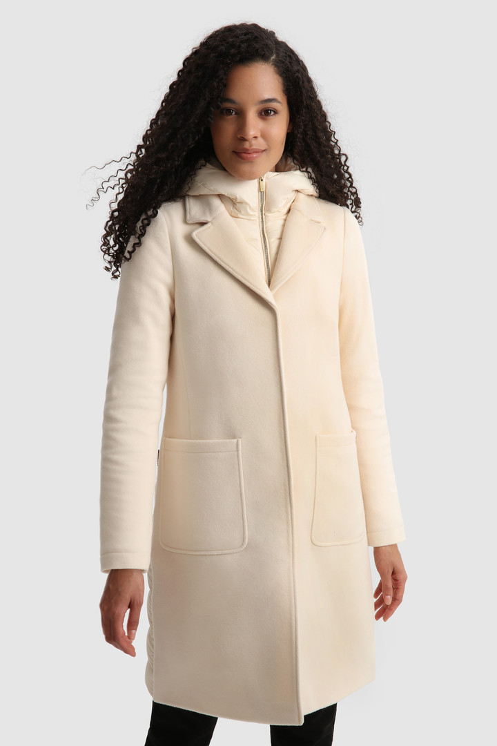 Women Winter Hooded Trench Coat Wool Blends Long Jacket Outwear Parka Overcoat