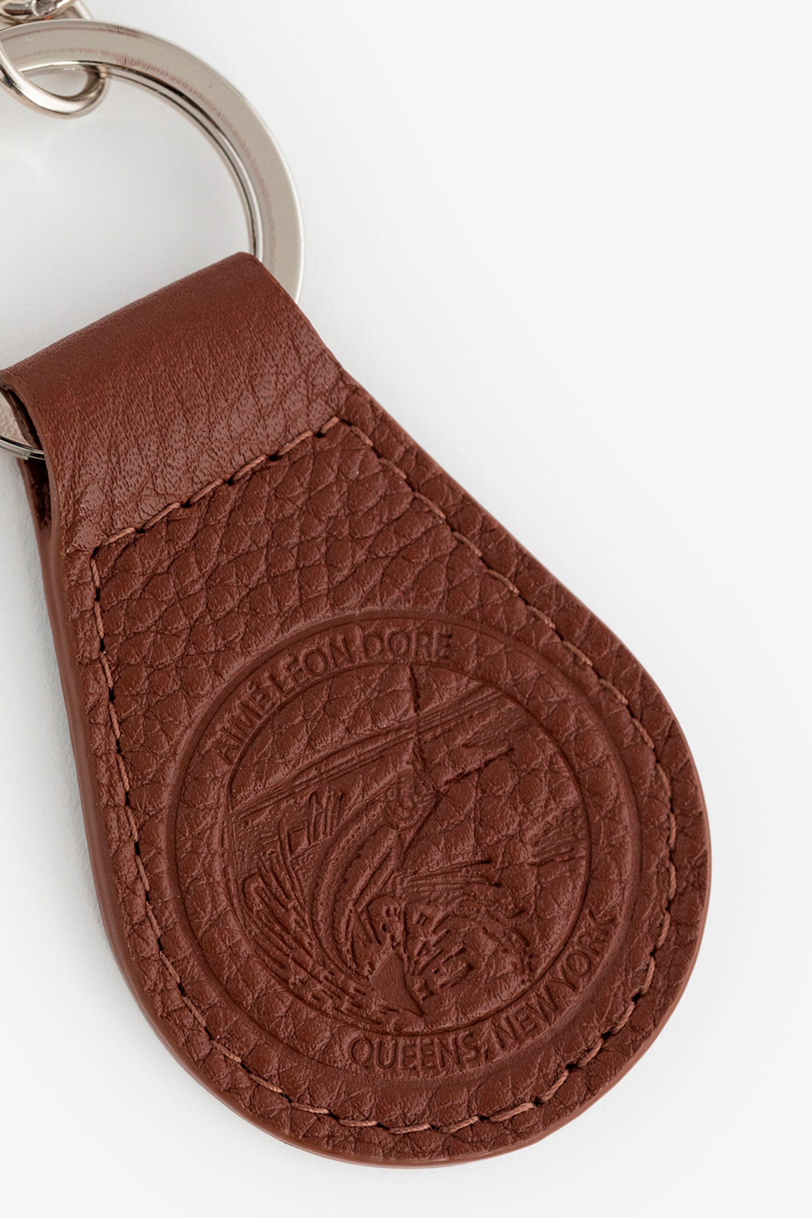 Leather Key Fob - Aimé Leon Dore / Woolrich Brown photo 3 | Woolrich