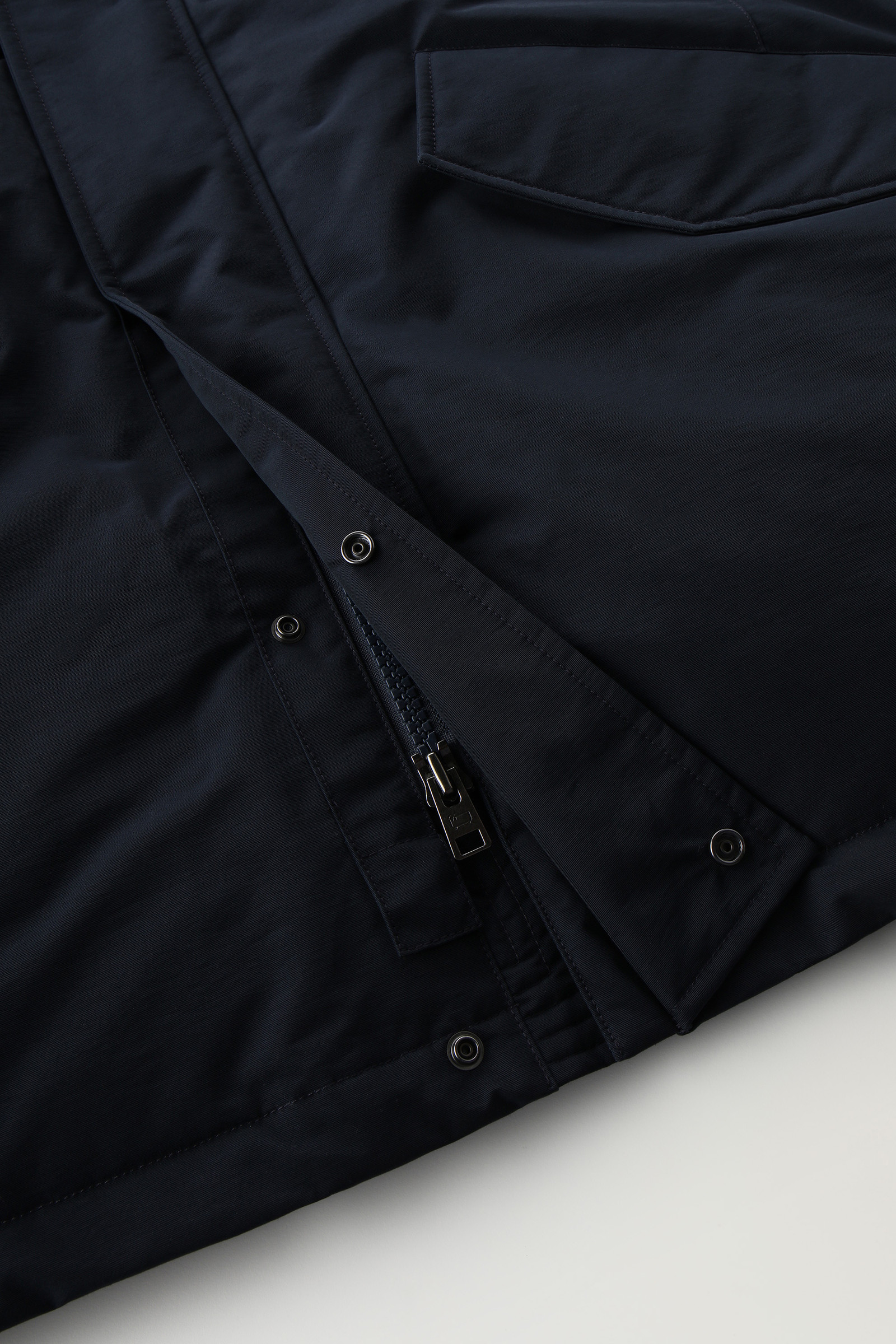 Polar Parka en Ramar Cloth avec col montant et bordure en fourrure bleu photo 9 | Woolrich