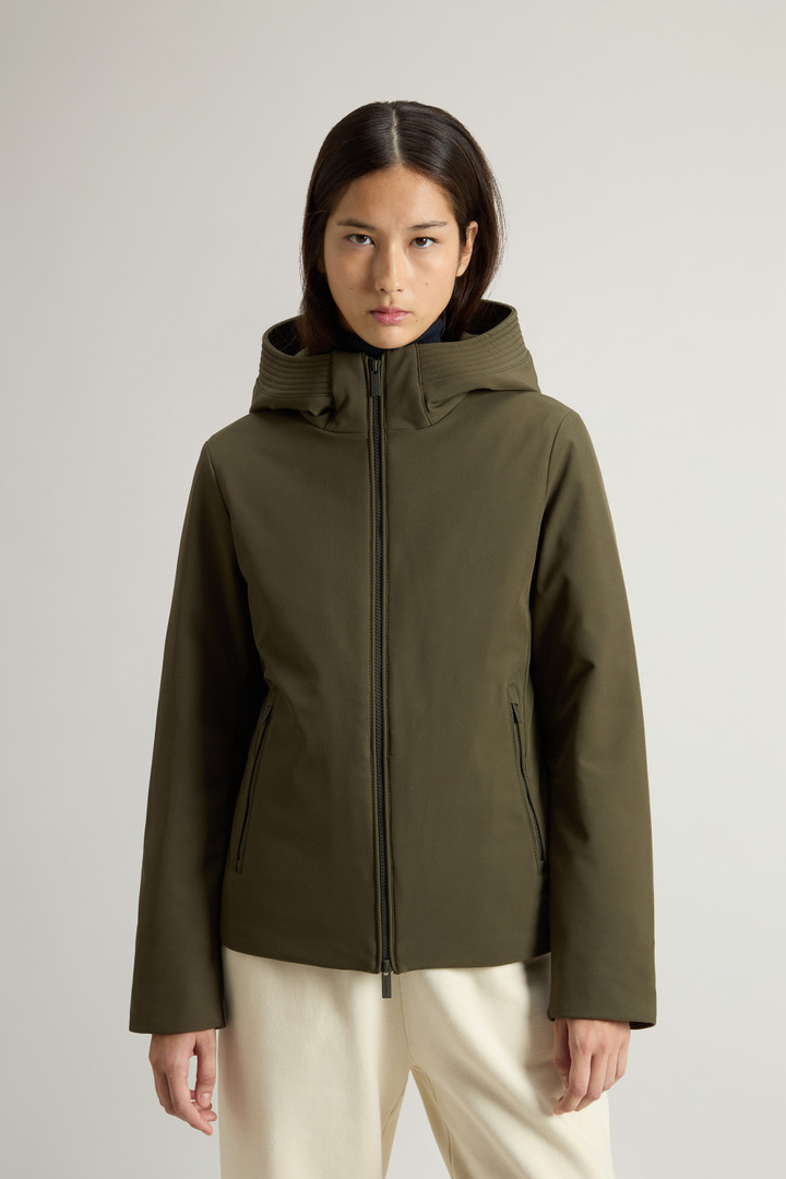 Short Firth Parka in Tech Softshell Green photo 1 | Woolrich