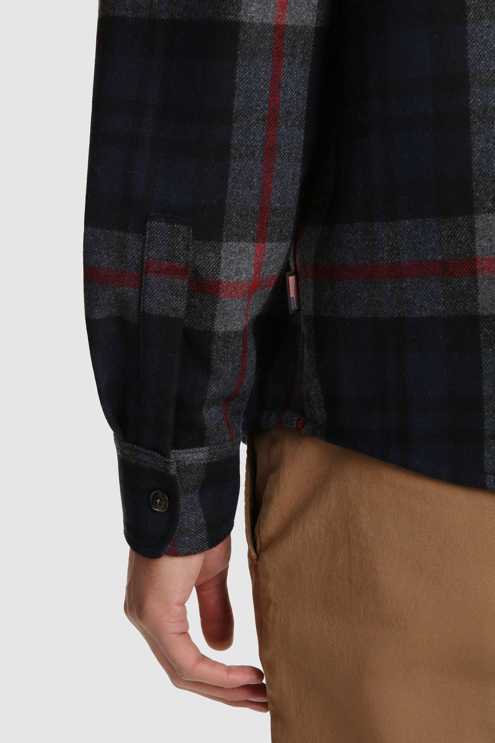 Oxbow Flannel Shirt - Made in Usa Blue photo 6 | Woolrich