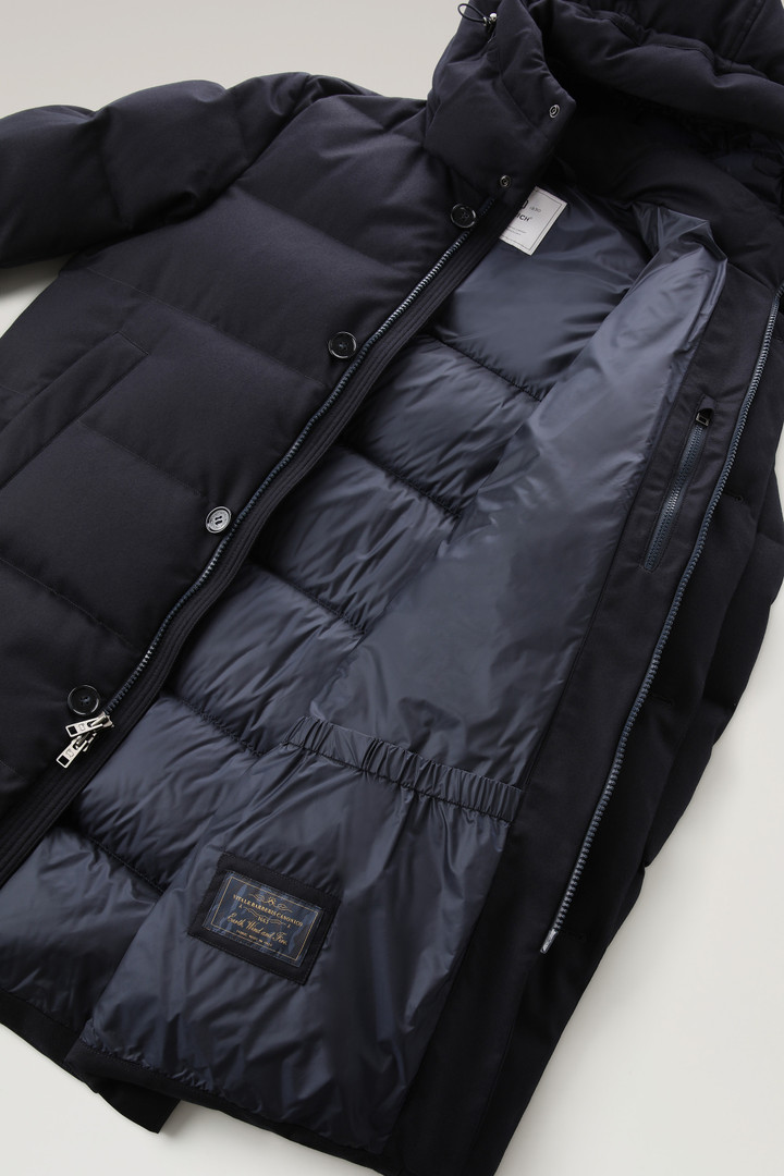 Luxe Long Parka in Vitale Barberis Canonico Wool Blue photo 11 | Woolrich