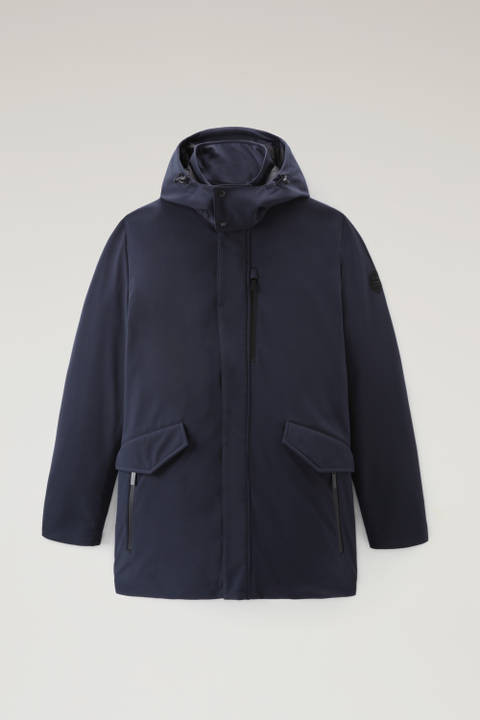 Barrow Mac Softshell Coat Blue | Woolrich