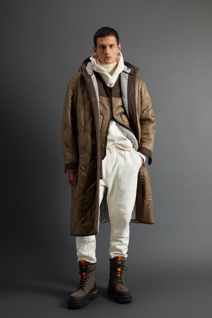 Quilted Coat with Sherpa Lining by Todd Snyder Beige photo 2 | Woolrich