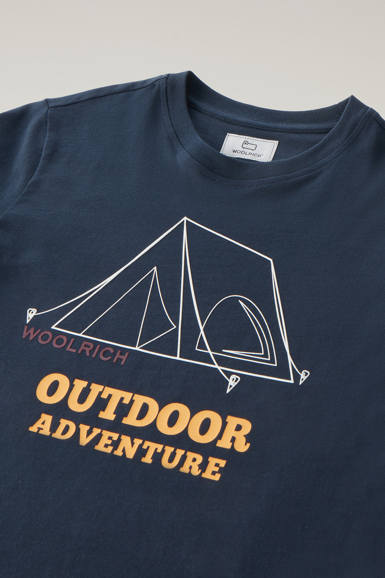 Maglietta da bambino in cotone con stampa blu photo 3 | Woolrich