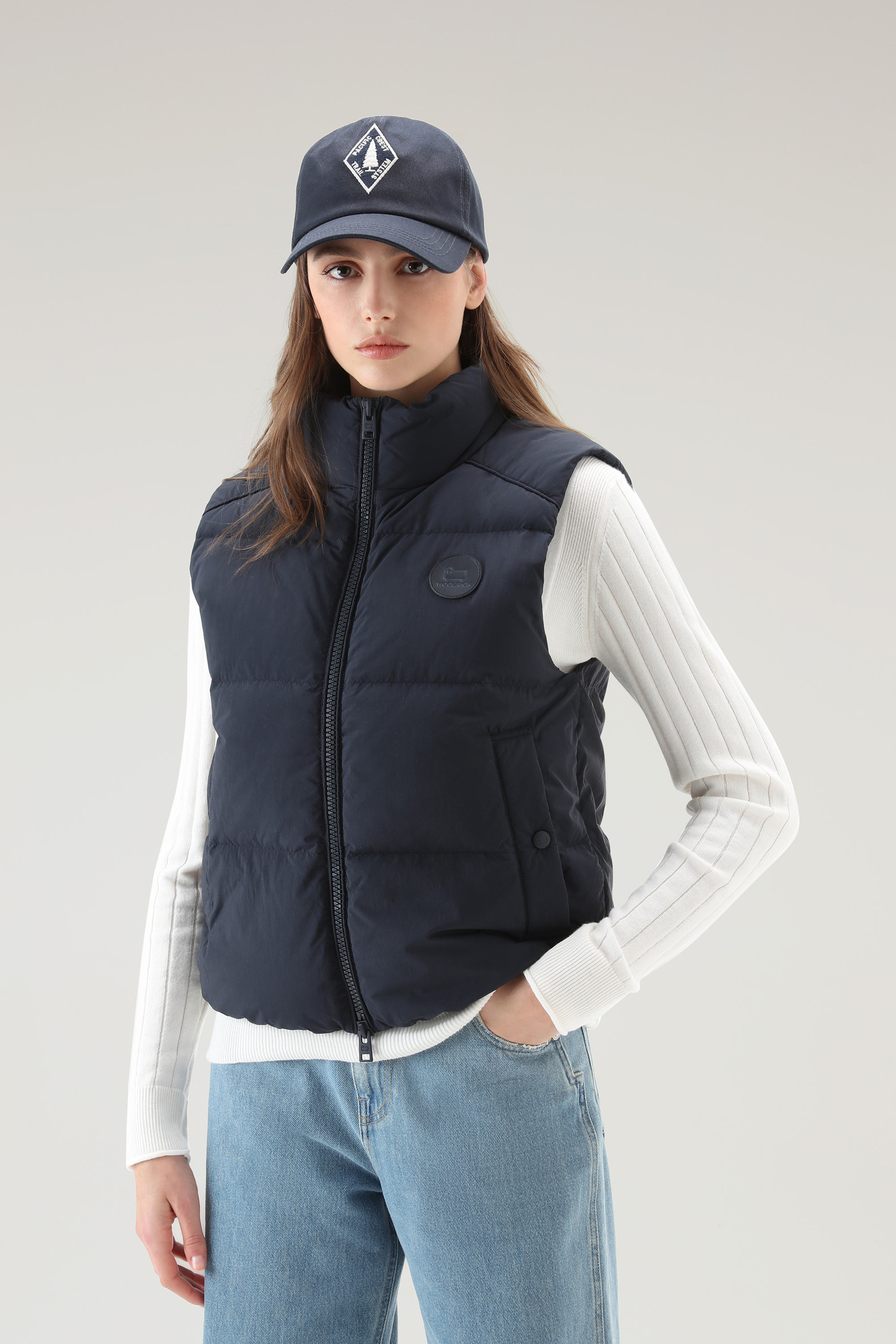 Veste sans manches matelassée en nylon Eco Taslan bleu | Woolrich