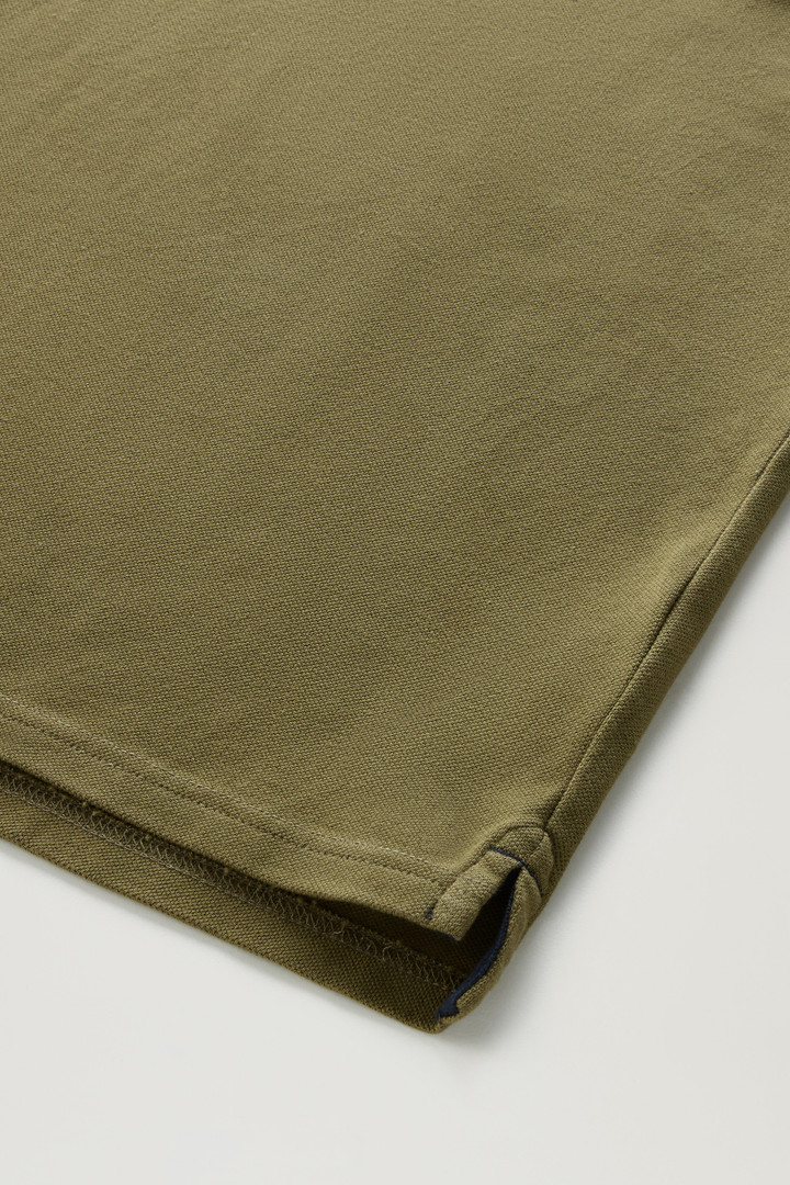 Polo-Shirt aus Piqué aus reiner Baumwolle Grün photo 7 | Woolrich