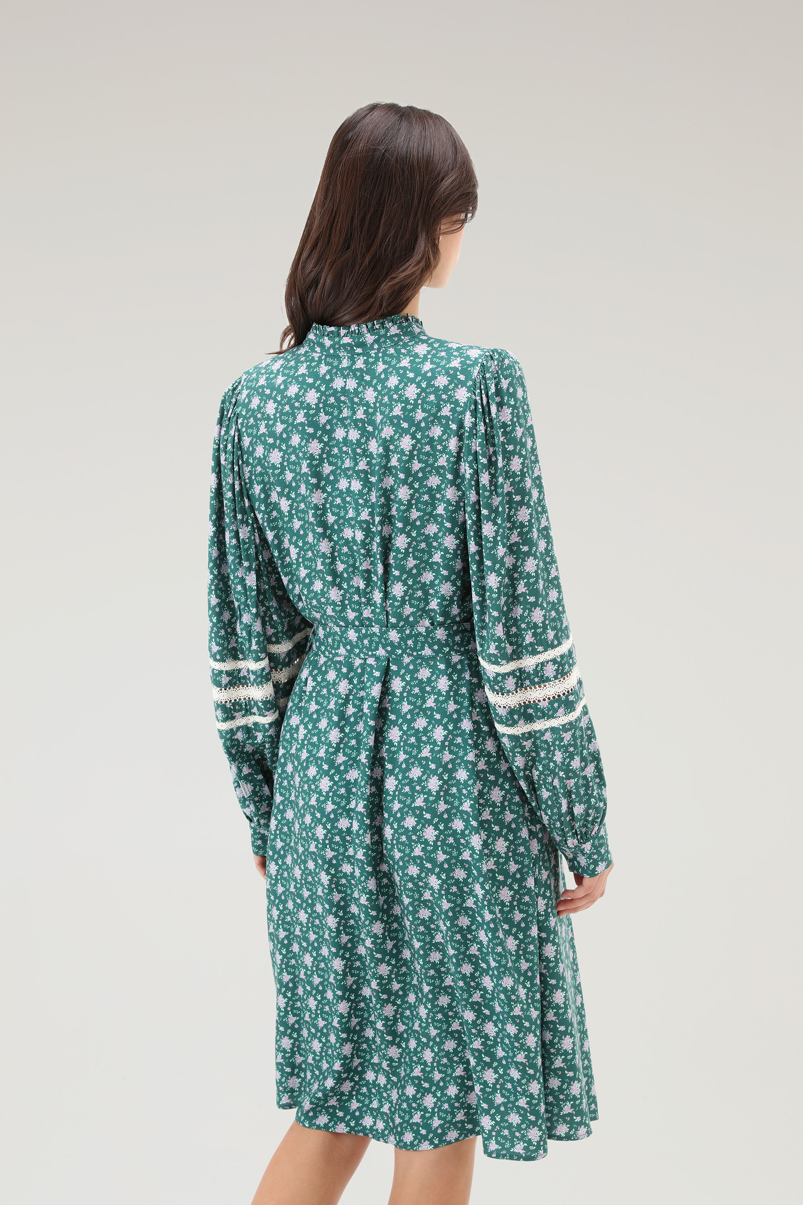 Printed Dress with Floral Pattern Green photo 2 | Woolrich