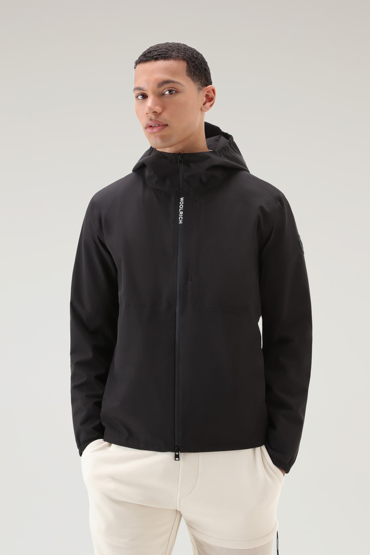 Men's Waterproof Pacific Hooded Jacket Black | Woolrich USA