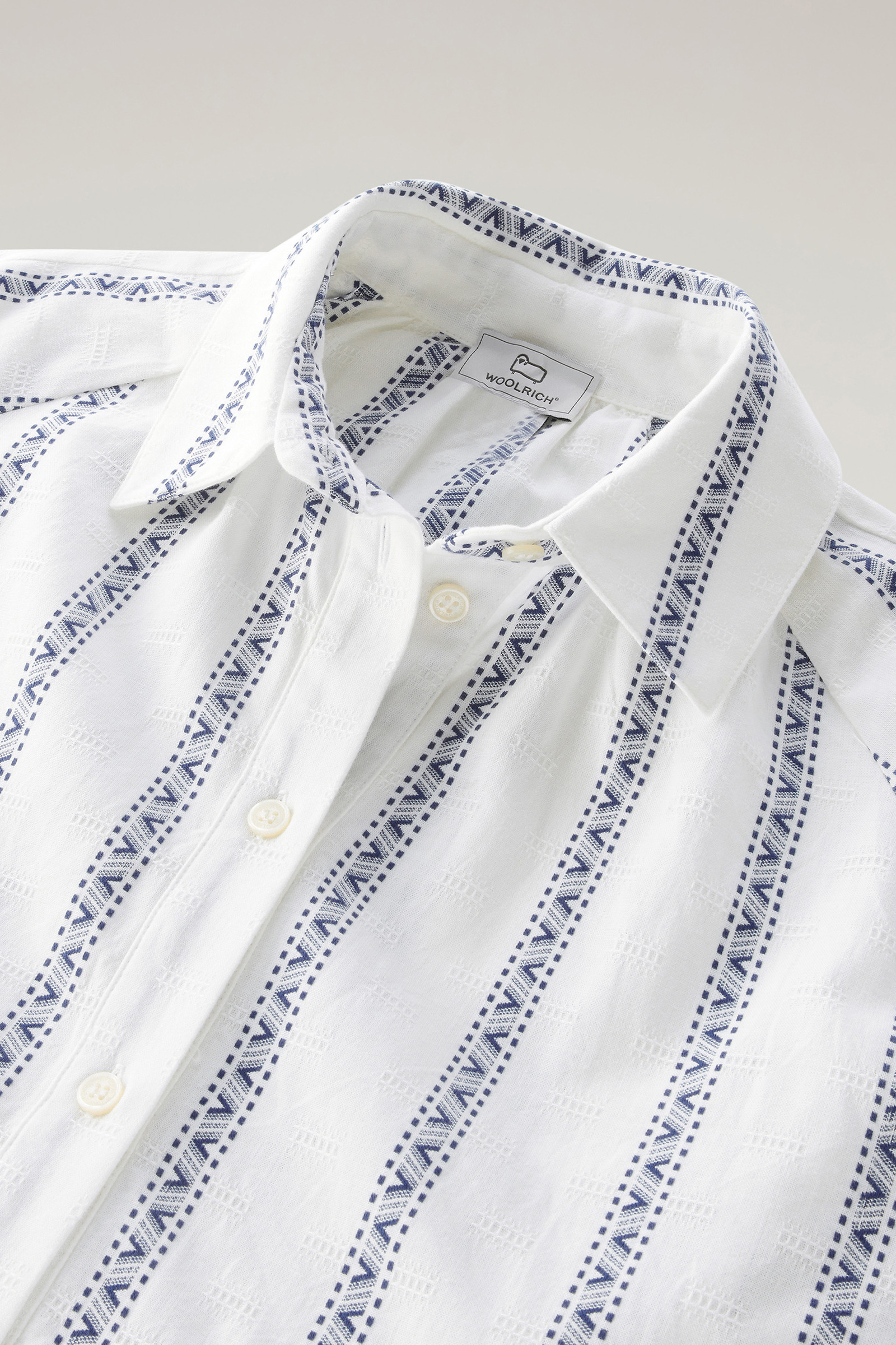 Vestito chemisier a balze in puro cotone bianco photo 6 | Woolrich