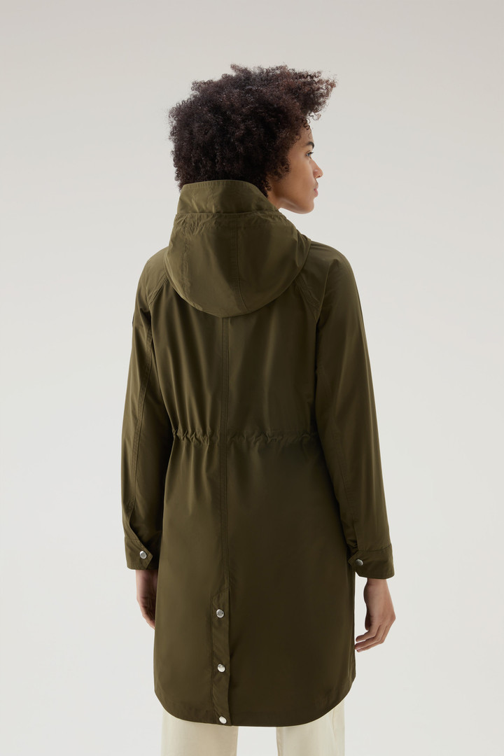 Long Summer Parka in Urban Touch Fabric with Hood Green photo 3 | Woolrich