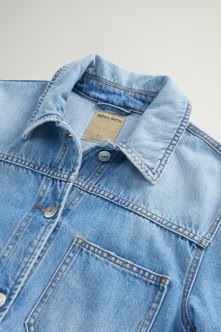 Overshirt in Pure Cotton Denim Blue photo 6 | Woolrich