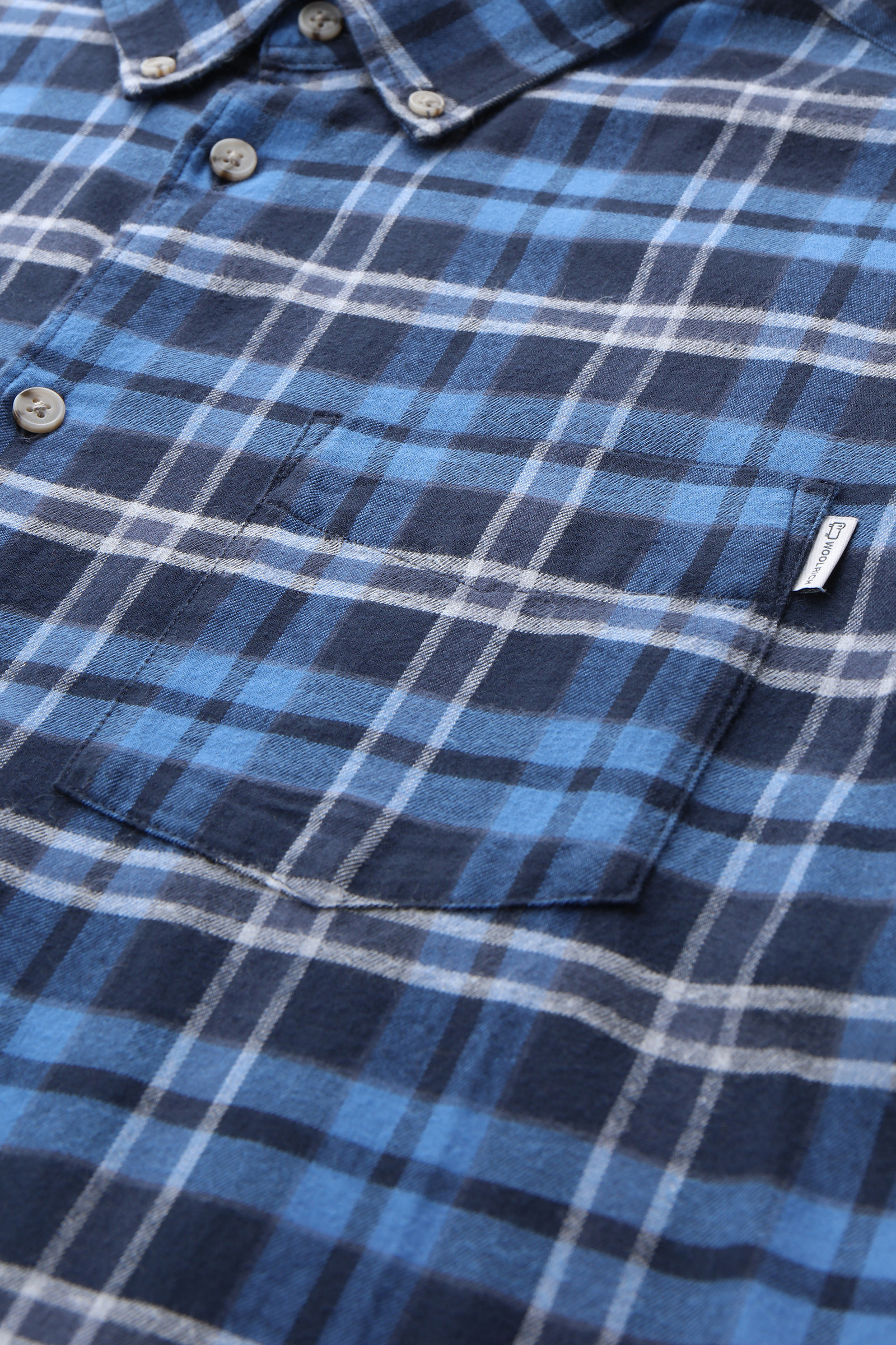 Men's Madras Plaid Shirt in Lightweight Flannel Blue | Woolrich USA