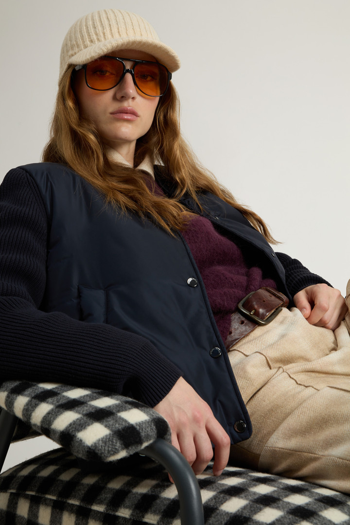 Nylon Hybrid Bomber Blue photo 4 | Woolrich