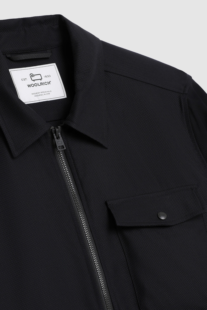 Merino cool wool textured Overshirt