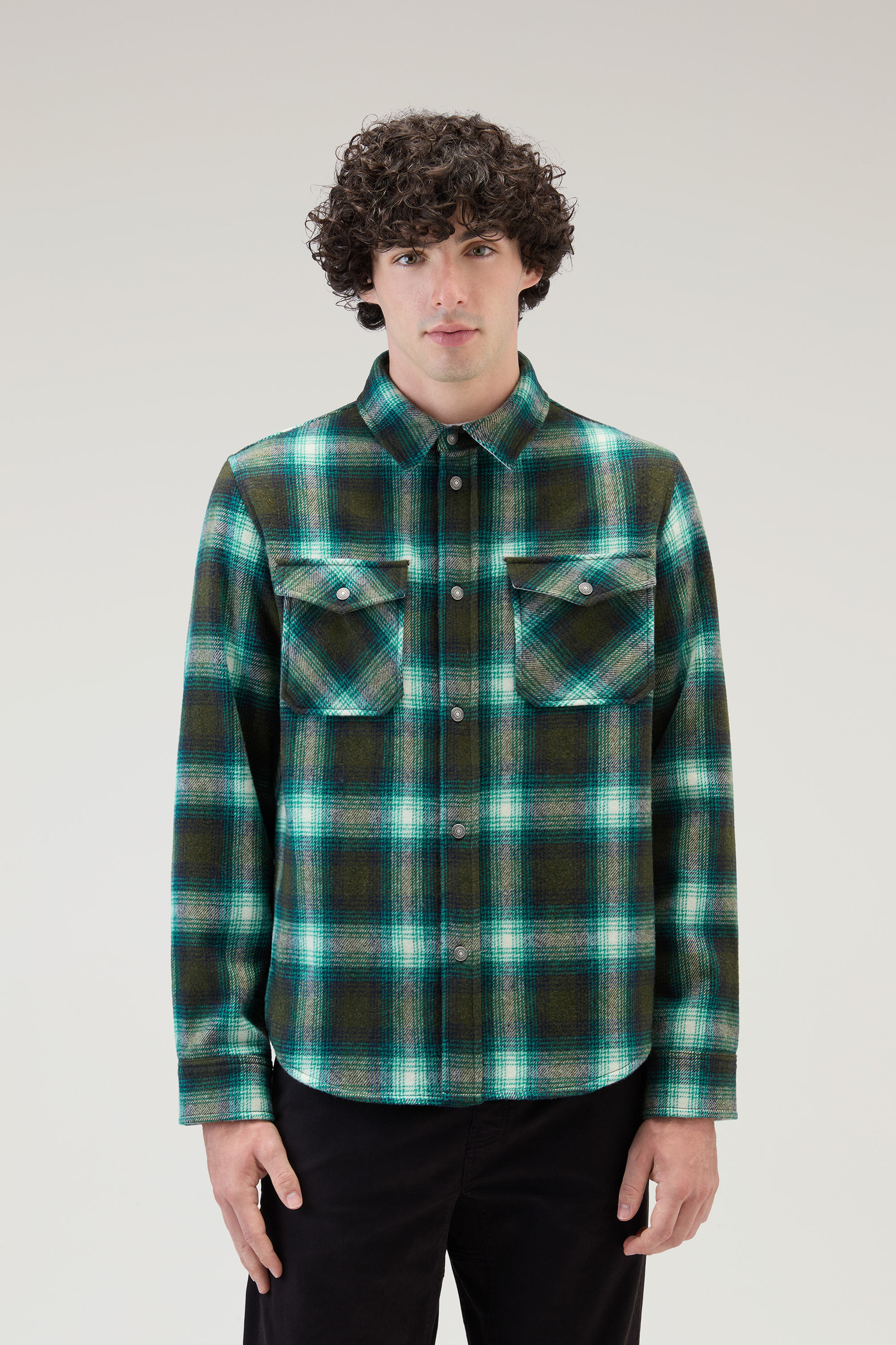 Alaskan Karo-Overshirt aus recycelter italienischer Wollmischung multicolor | Woolrich