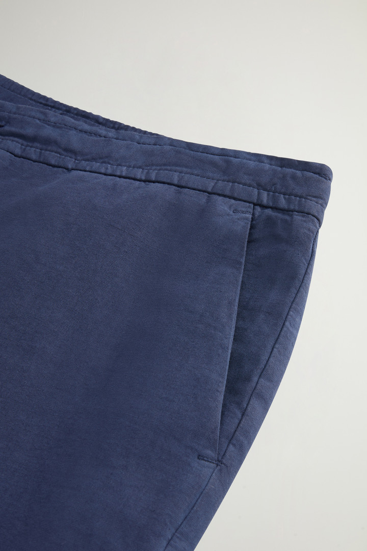 Garment-Dyed Cotton- and Linen-Blend Pants Blue photo 6 | Woolrich