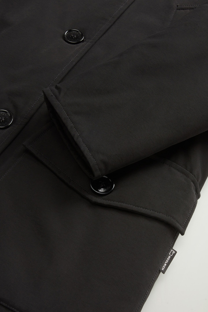 Arctic Parka in Ramar Cloth with Four Pockets and Detachable Fur Black photo 8 | Woolrich