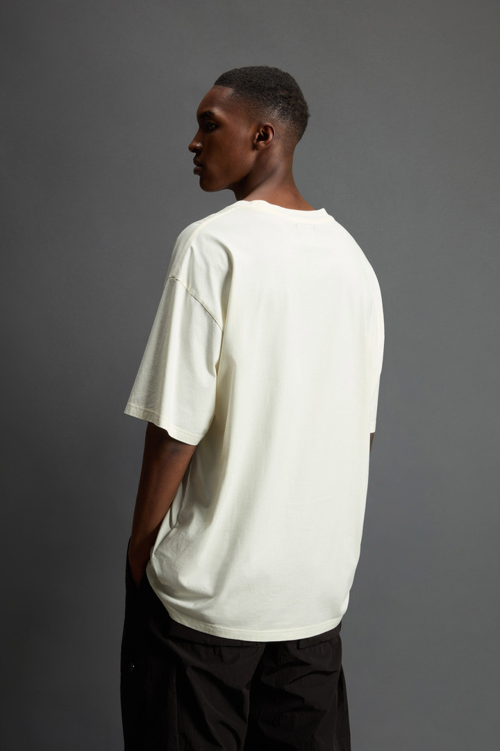 T-Shirt aus reiner Baumwolle mit Print by Todd Snyder Weiß photo 5 | Woolrich