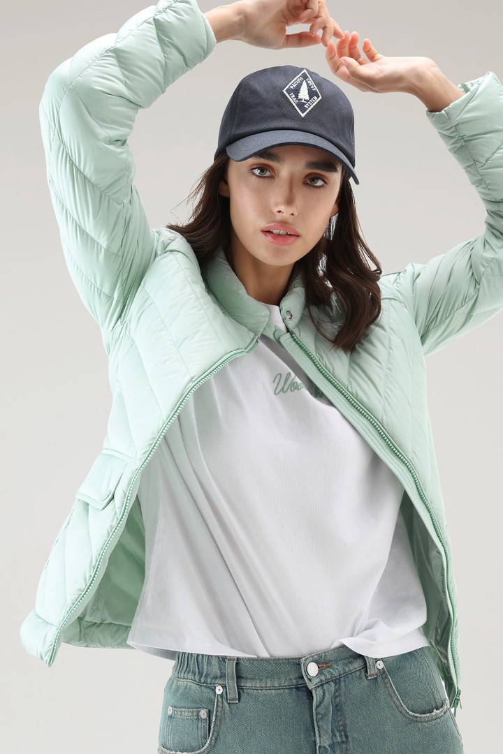 Chaqueta corta con relleno y acolchado chevron Verde photo 4 | Woolrich