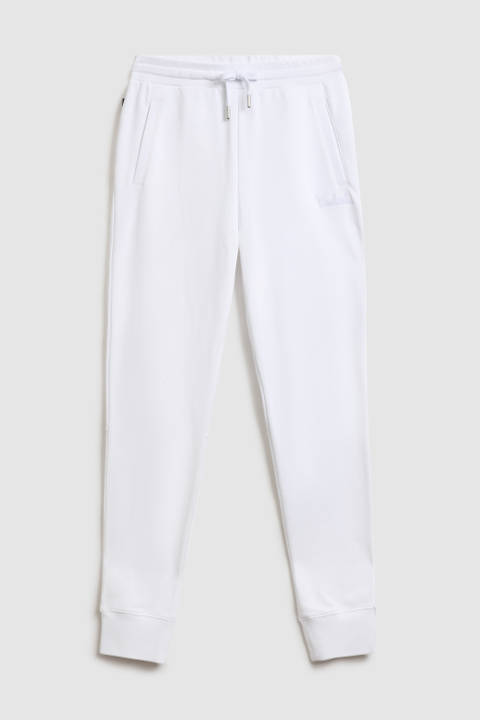 Pantalon de survêtement en coton molletonné bio Blanc photo 2 | Woolrich
