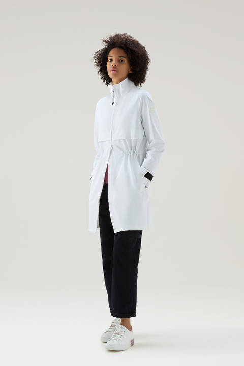 Mantel Pequea aus Stretch-Nylon Weiß | Woolrich