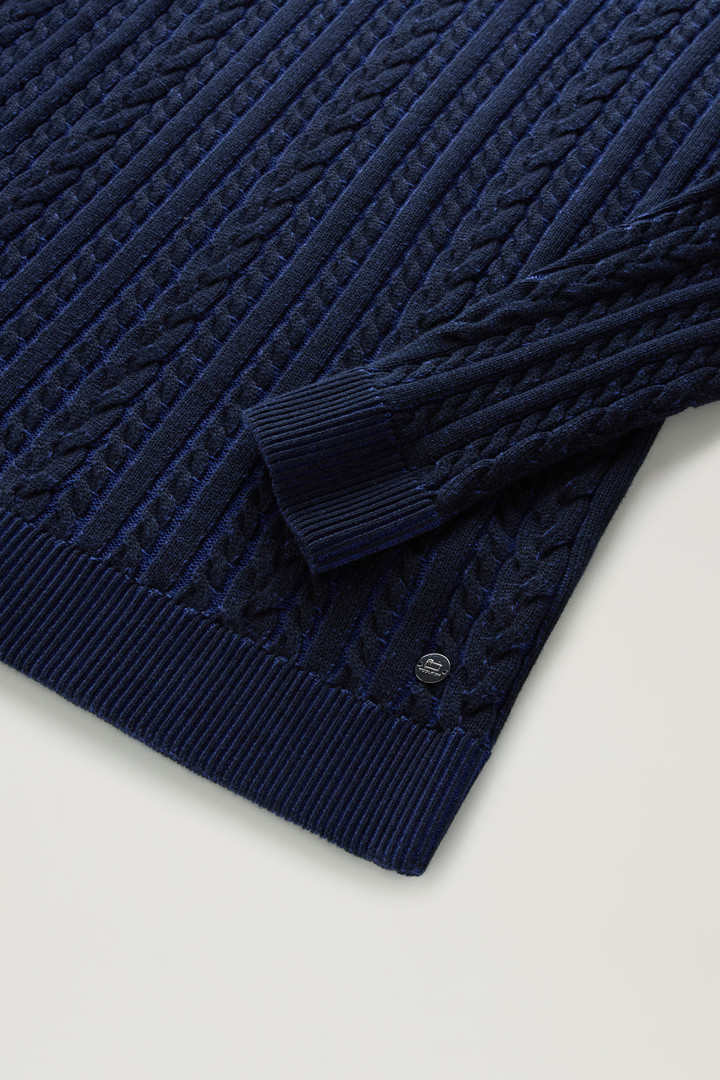 Vanisè Crewneck Sweater in Pure Cotton Blue photo 7 | Woolrich