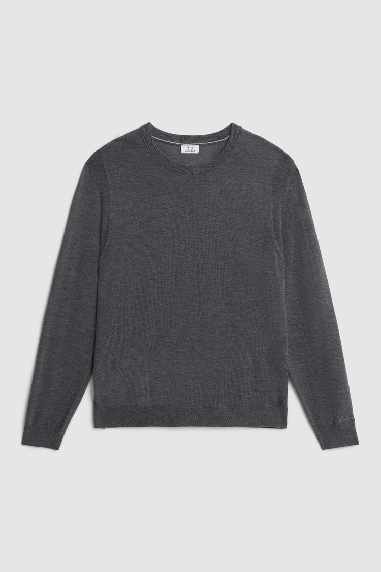 Crewneck Sweater in extra fine merino wool