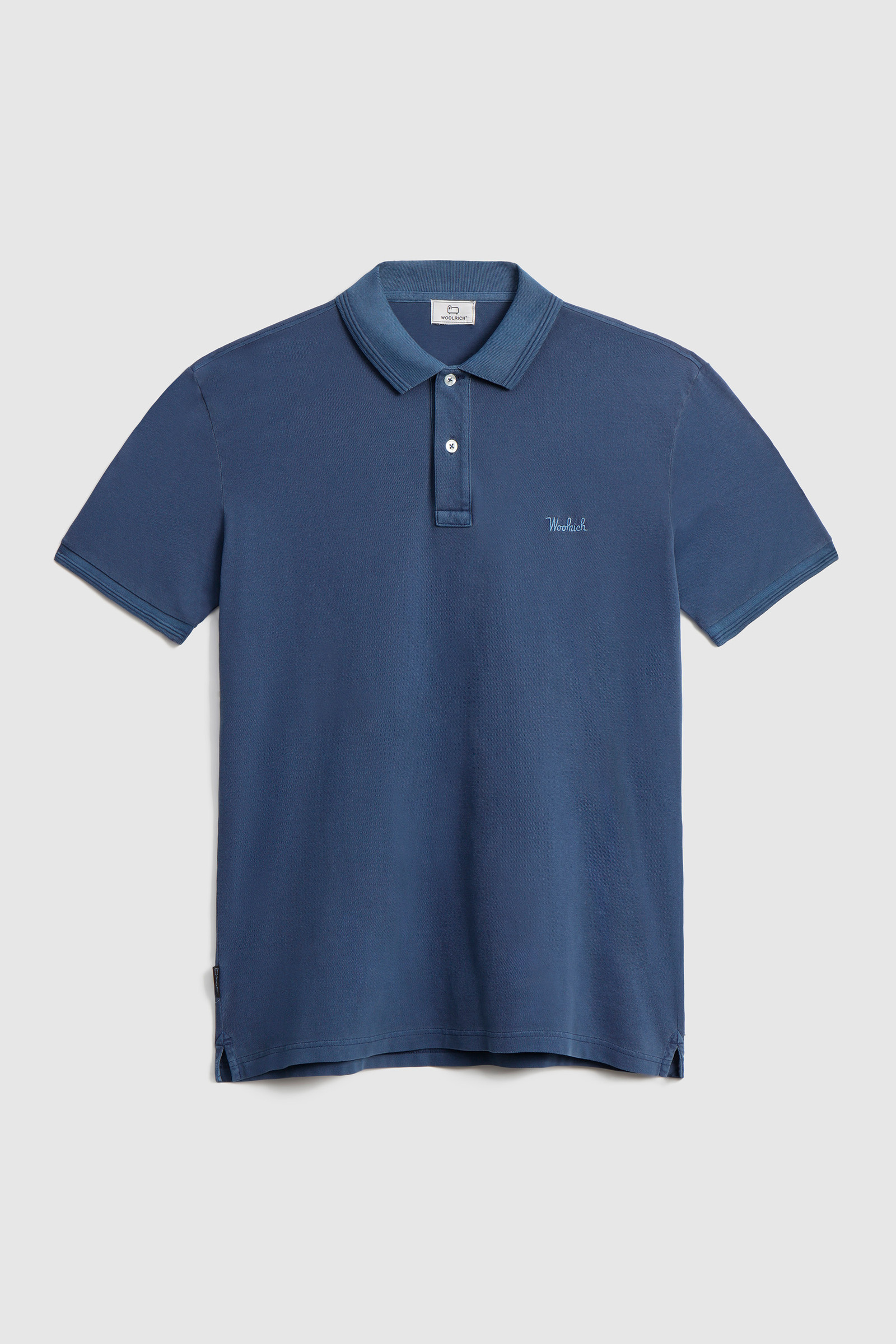 Polo Mackinack en piqué de coton teint en pièce bleu photo 4 | Woolrich