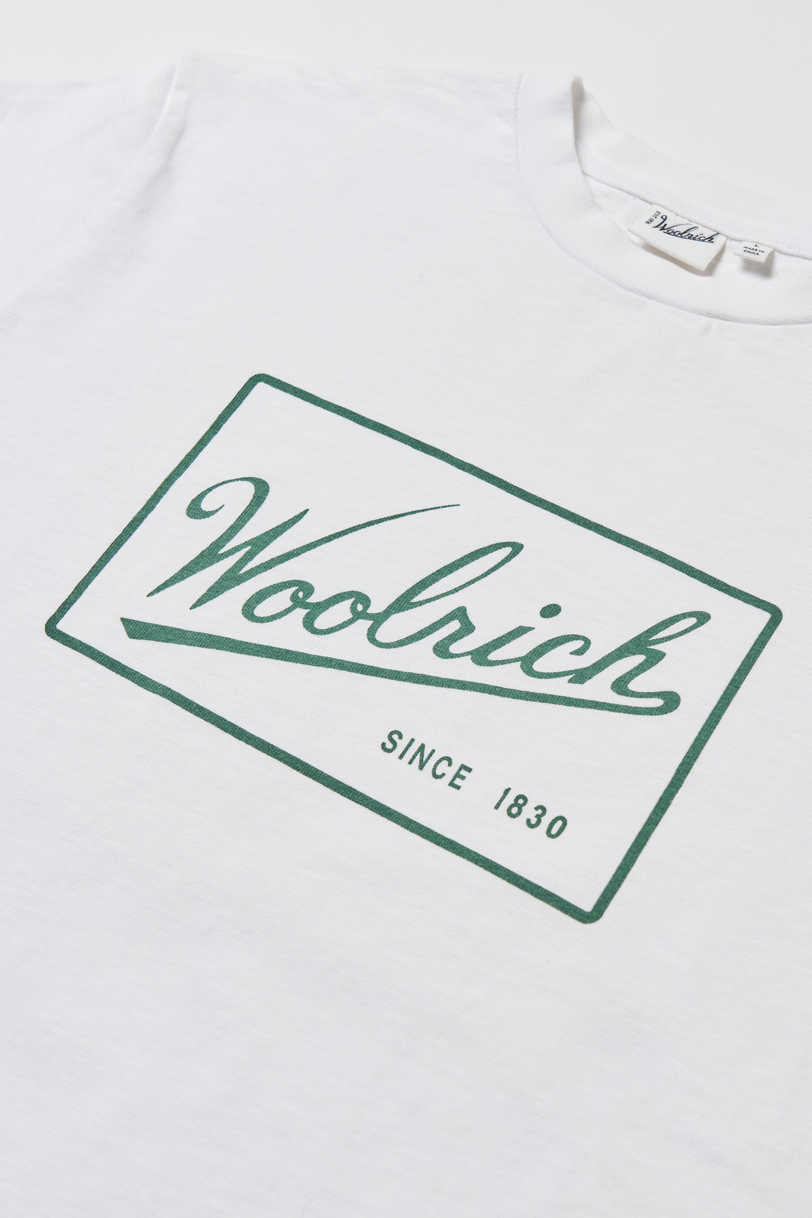 T-shirt in Pure Cotton with Printed Logo White photo 3 | Woolrich