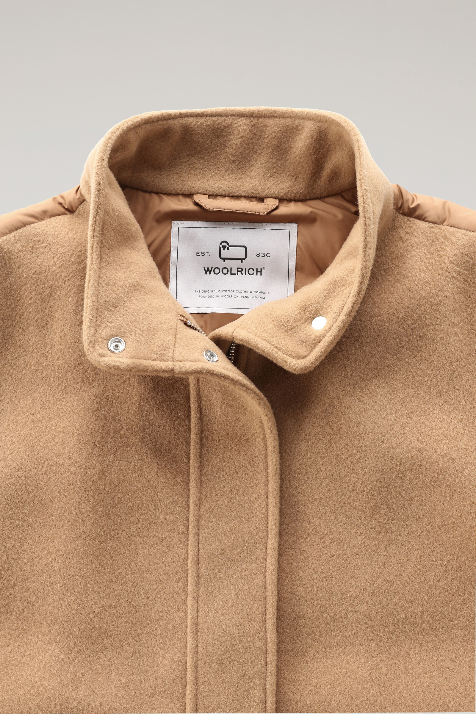 Kuna Jacket in Wool and Cashmere Blend Brown photo 6 | Woolrich