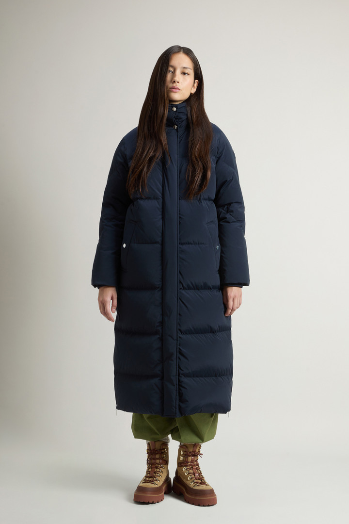 Aurora Parka larga de nailon elástico Azul photo 4 | Woolrich