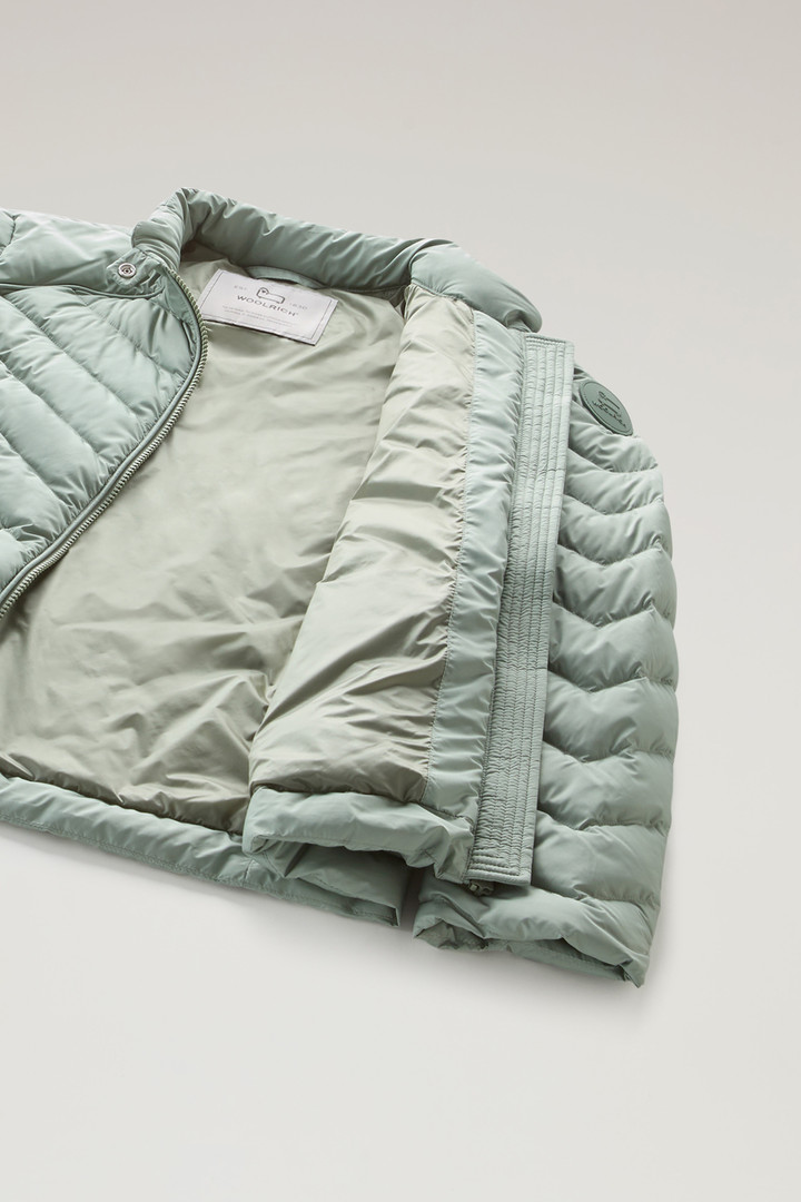 Short Padded Jacket with Chevron Quilting Green photo 10 | Woolrich