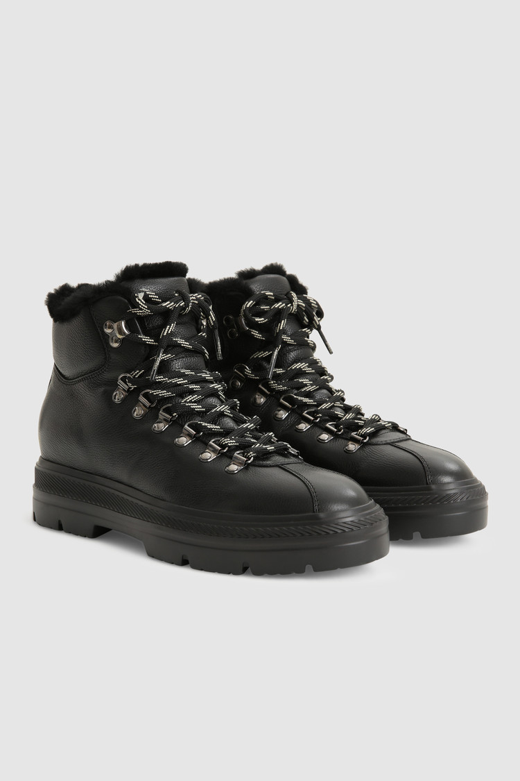 Leather sheepskin Hiking boots