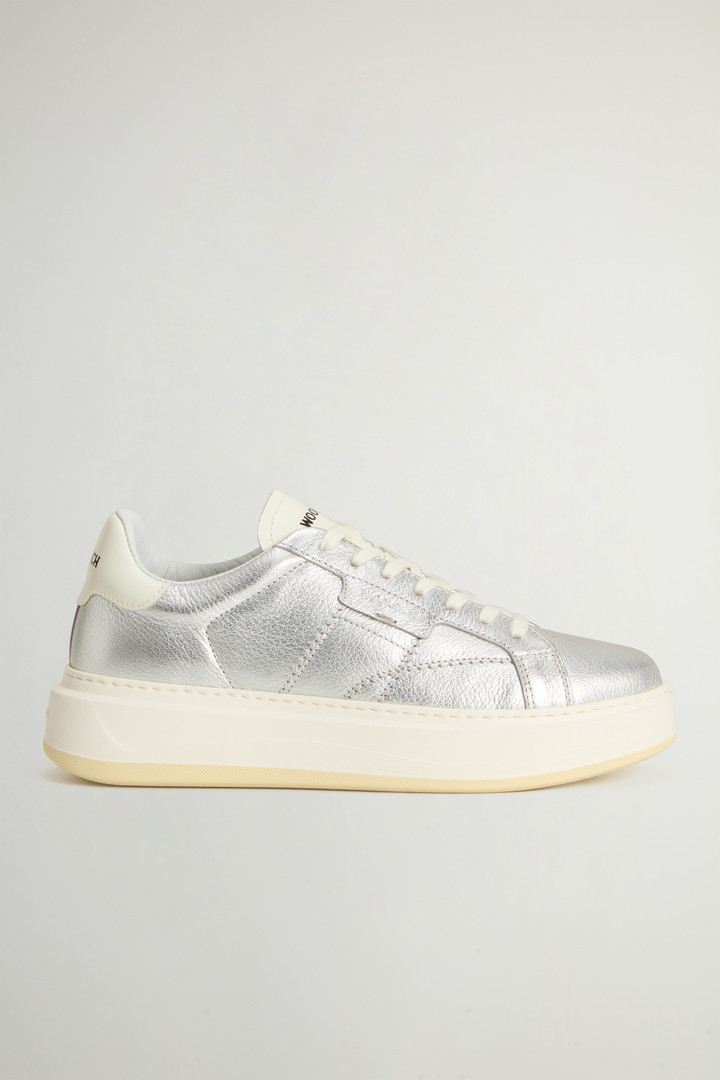 Arrow Sneakers in Laminated Leather Gray photo 1 | Woolrich