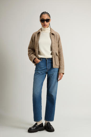 Wool-Blend Overshirt Beige | Woolrich