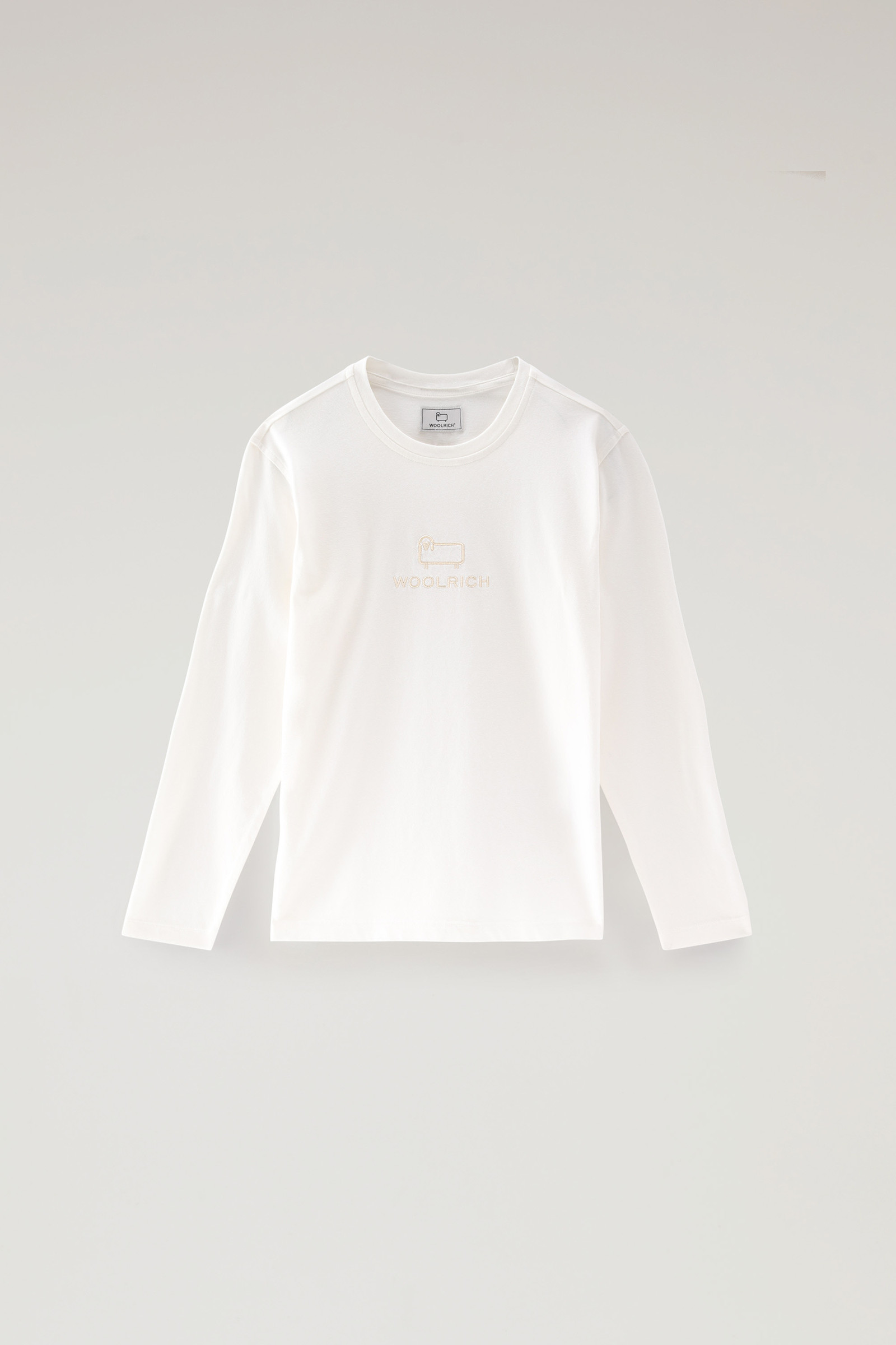 Schapen-T-shirt met lange mouwen voor jongens wit | Woolrich