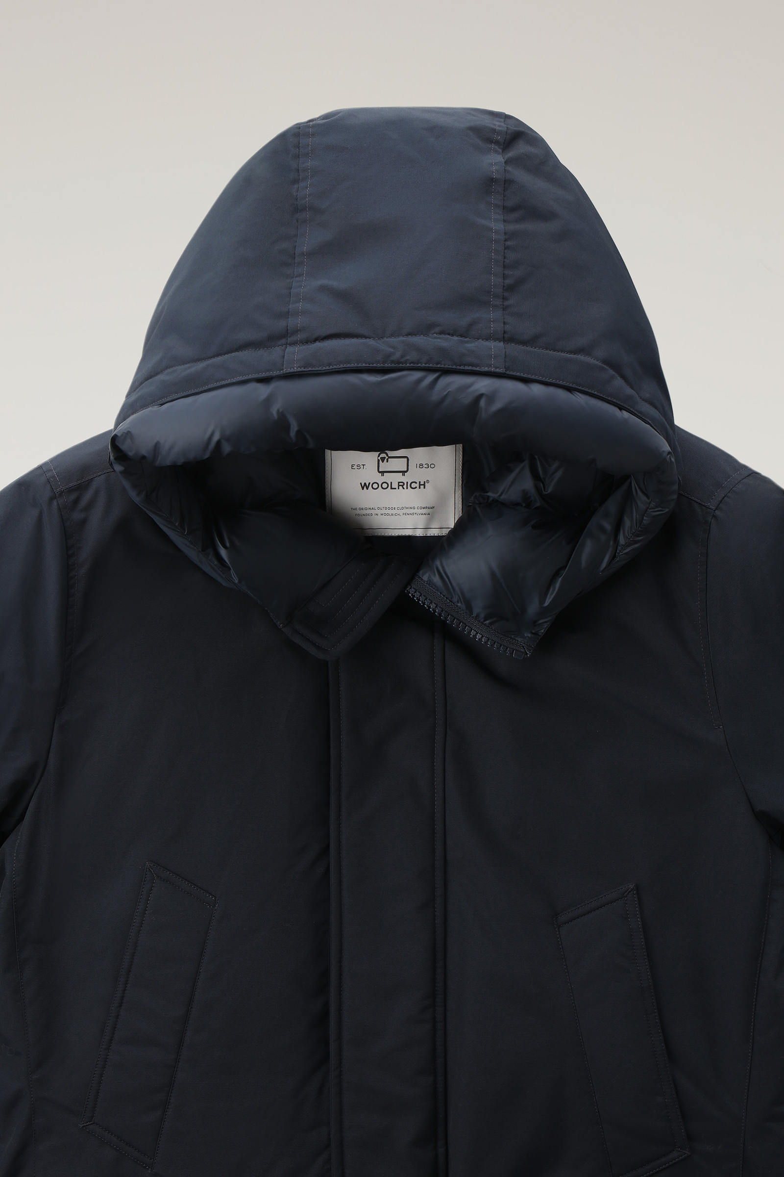 Polar Parka in Ramar Cloth with High Collar Blue photo 6 | Woolrich