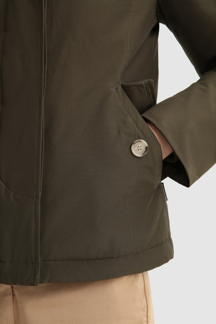 Korte Arctic Parka met afneembare bontrand
