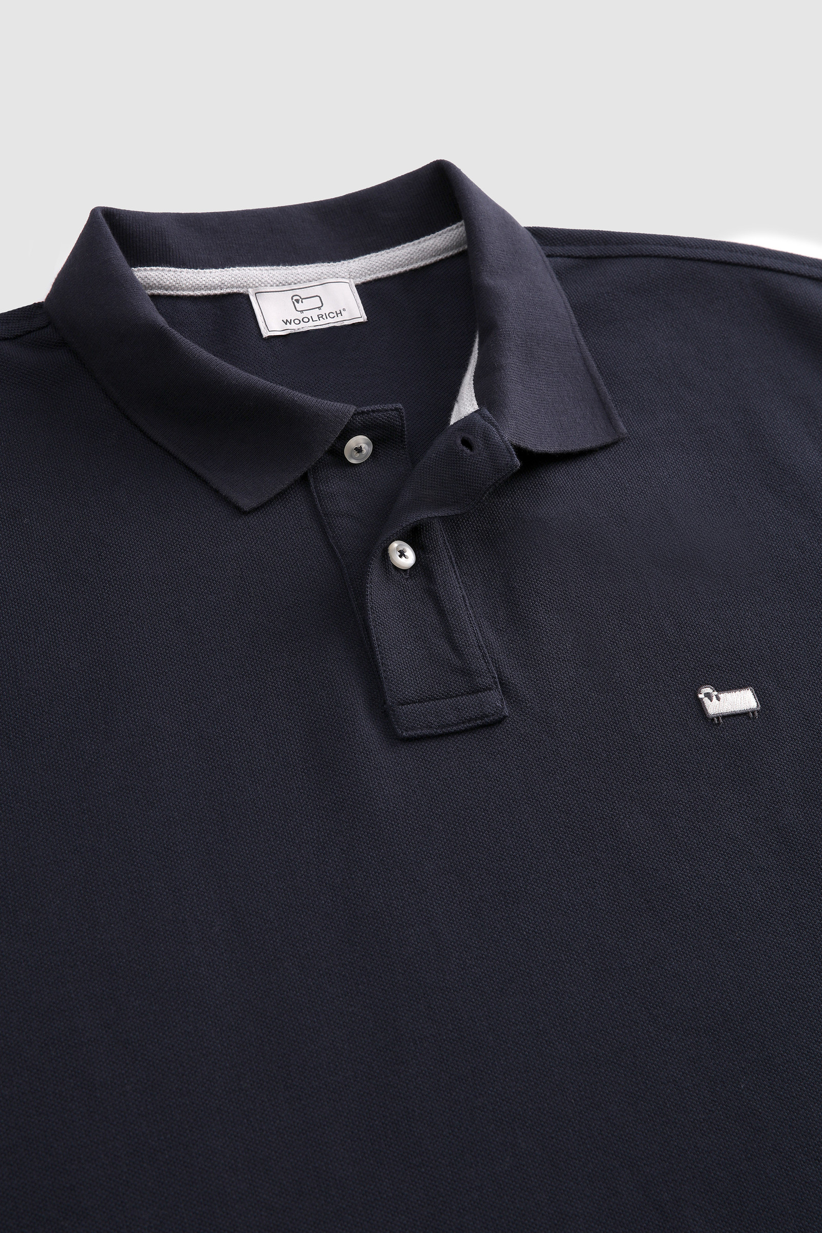 Klassisches amerikanisches Poloshirt aus Baumwolle Blau photo 5 | Woolrich