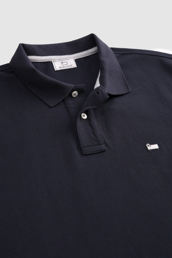 Klassisches amerikanisches Poloshirt aus Baumwolle Blau photo 5 | Woolrich
