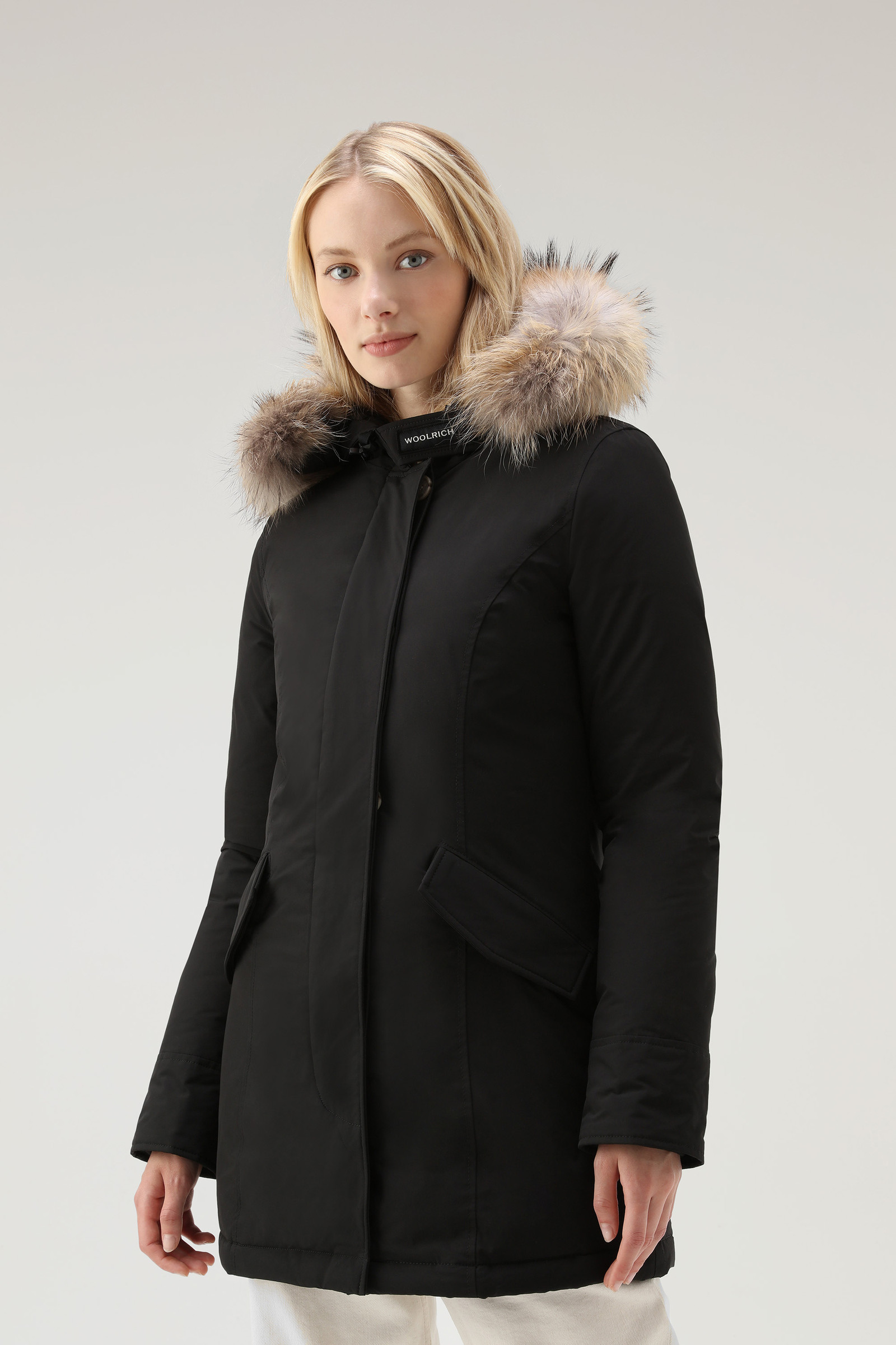 Women's Arctic Parka in Urban Touch with Detachable Fur Black